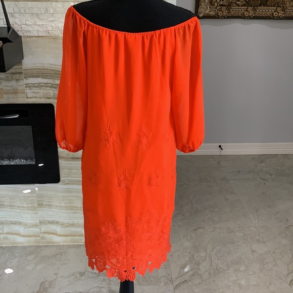 Women’s Eva Mendez Orange‎ Size S. Dress - Picture 5 of 12